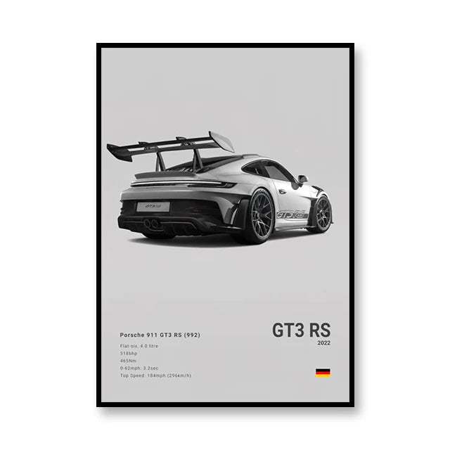PedalPosters™ Porsche GT3RS Poster