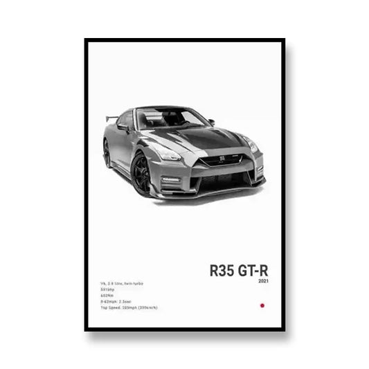 PedalPosters™ Nissan R35 GTR