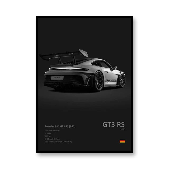 PedalPosters™ Porsche GT3RS Poster