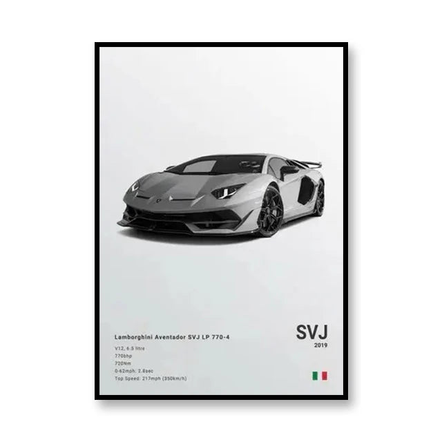 PedalPosters™ Lamborghini Aventador SVJ
