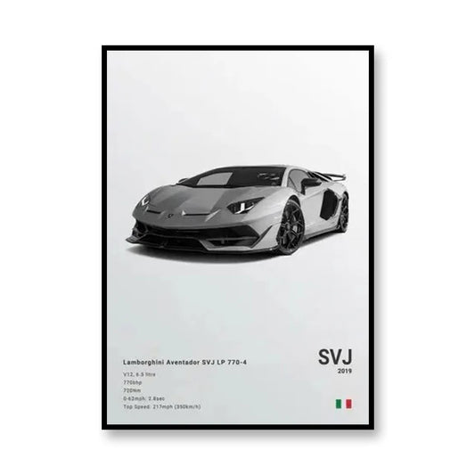 PedalPosters™ Lamborghini Aventador SVJ