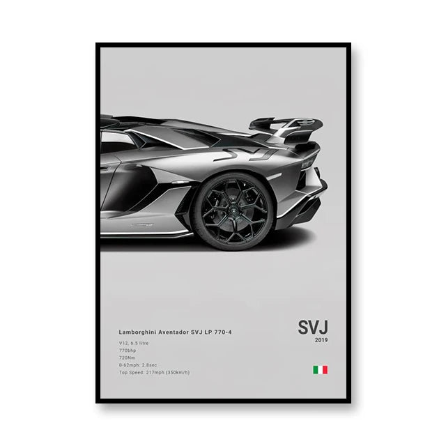 PedalPosters™ Lamborghini Aventador SVJ