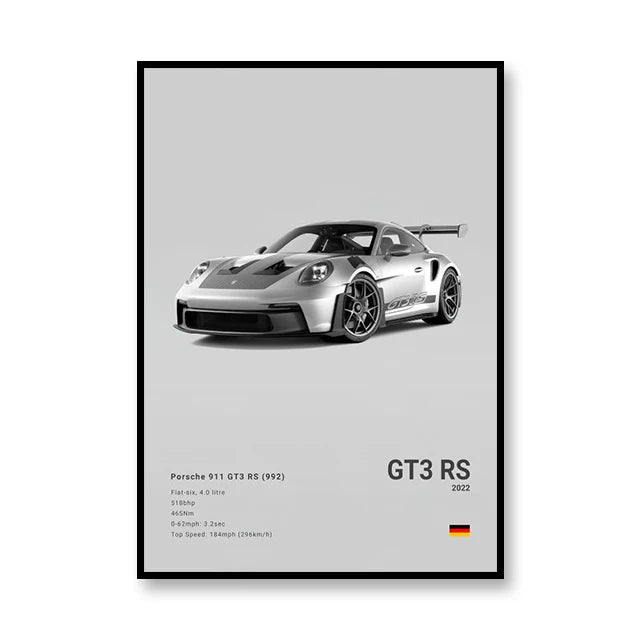 PedalPosters™ Porsche GT3RS Poster