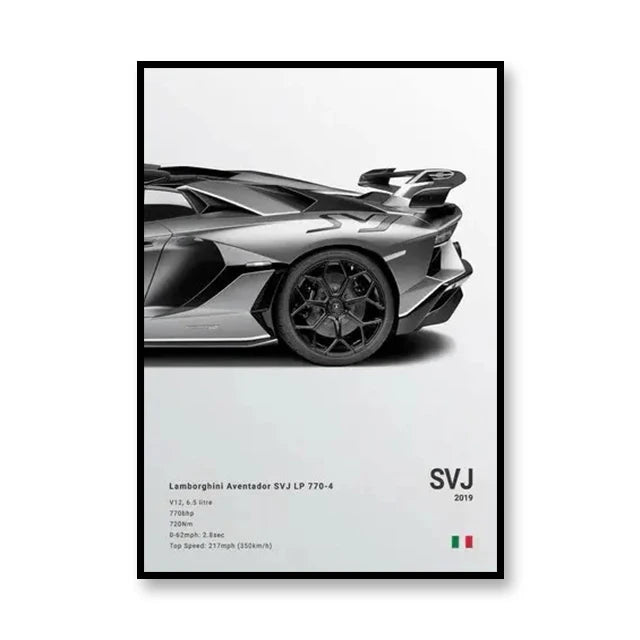 PedalPosters™ Lamborghini Aventador SVJ
