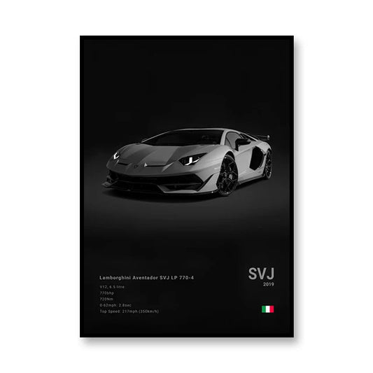 PedalPosters™ Lamborghini Aventador SVJ