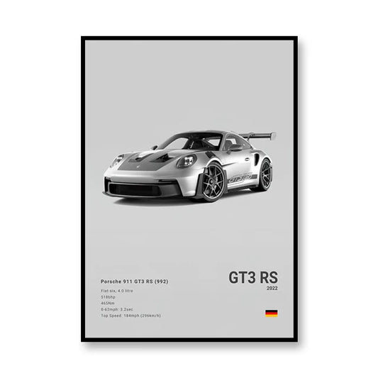 PedalPosters™ Porsche GT3RS Poster